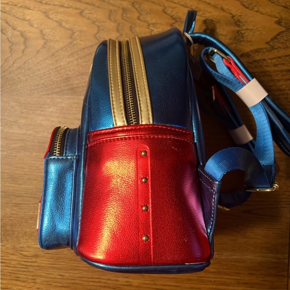 NWT Captain Marvel Loungefly Backpack Bag - Picture 2 of 4